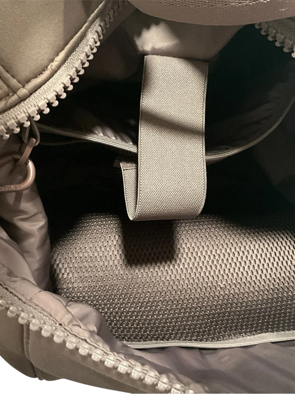 Dagne Dover Taupe Neoprene Diaper Backpack with Dual Front Zips large
